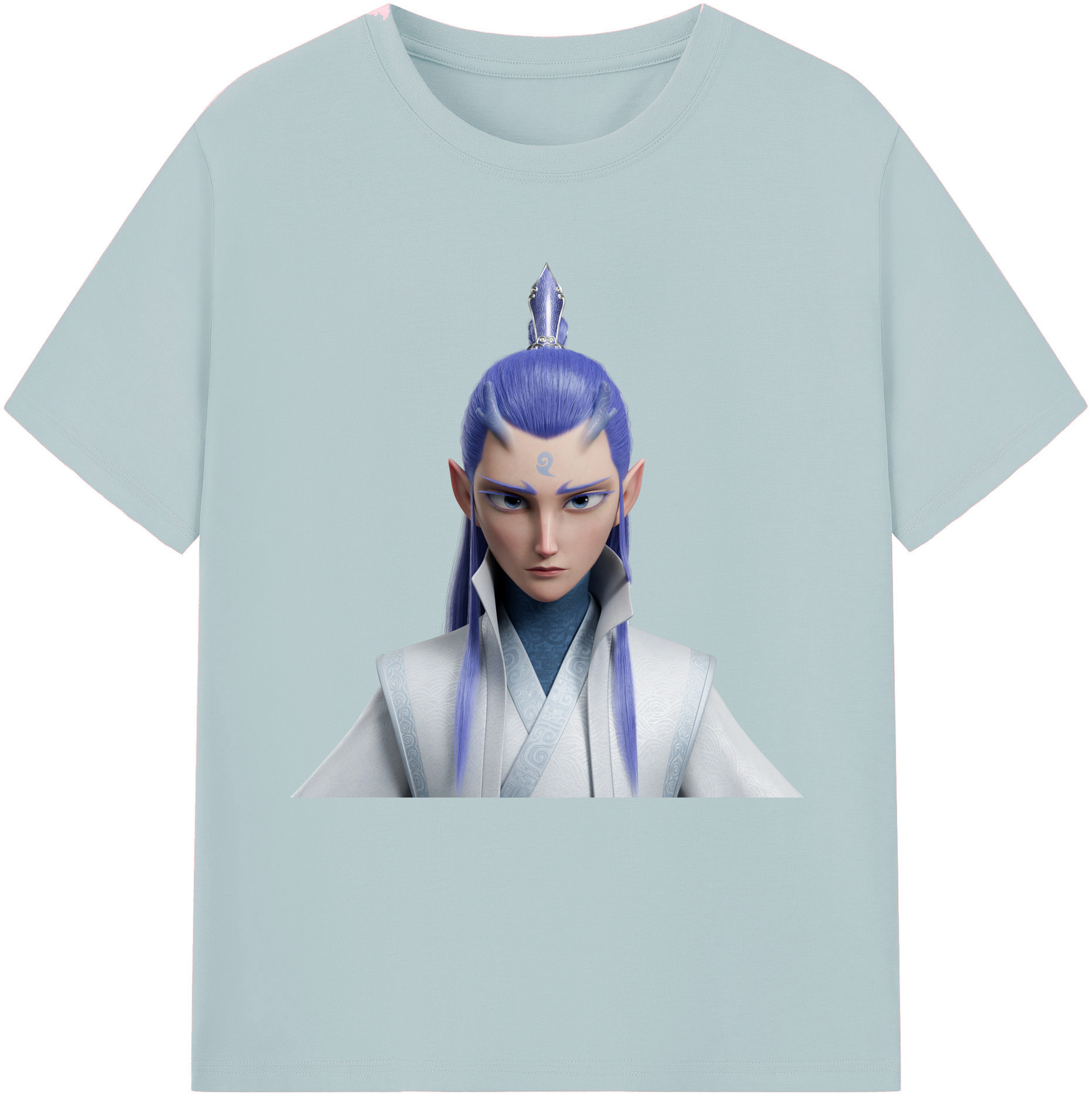 （画像用） Ne Zha 2 ナタ 魔童の大暴れ 綿100％半袖Tシャツ（フロントプリント）